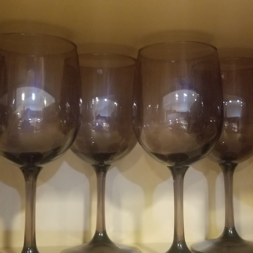 Sold beautiful Amethyst Wines Glasses